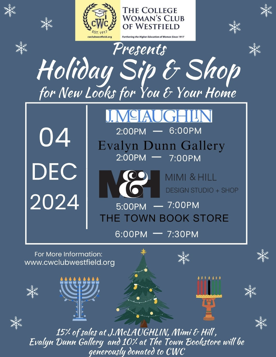 CWC Sip & Shop on December 4th!